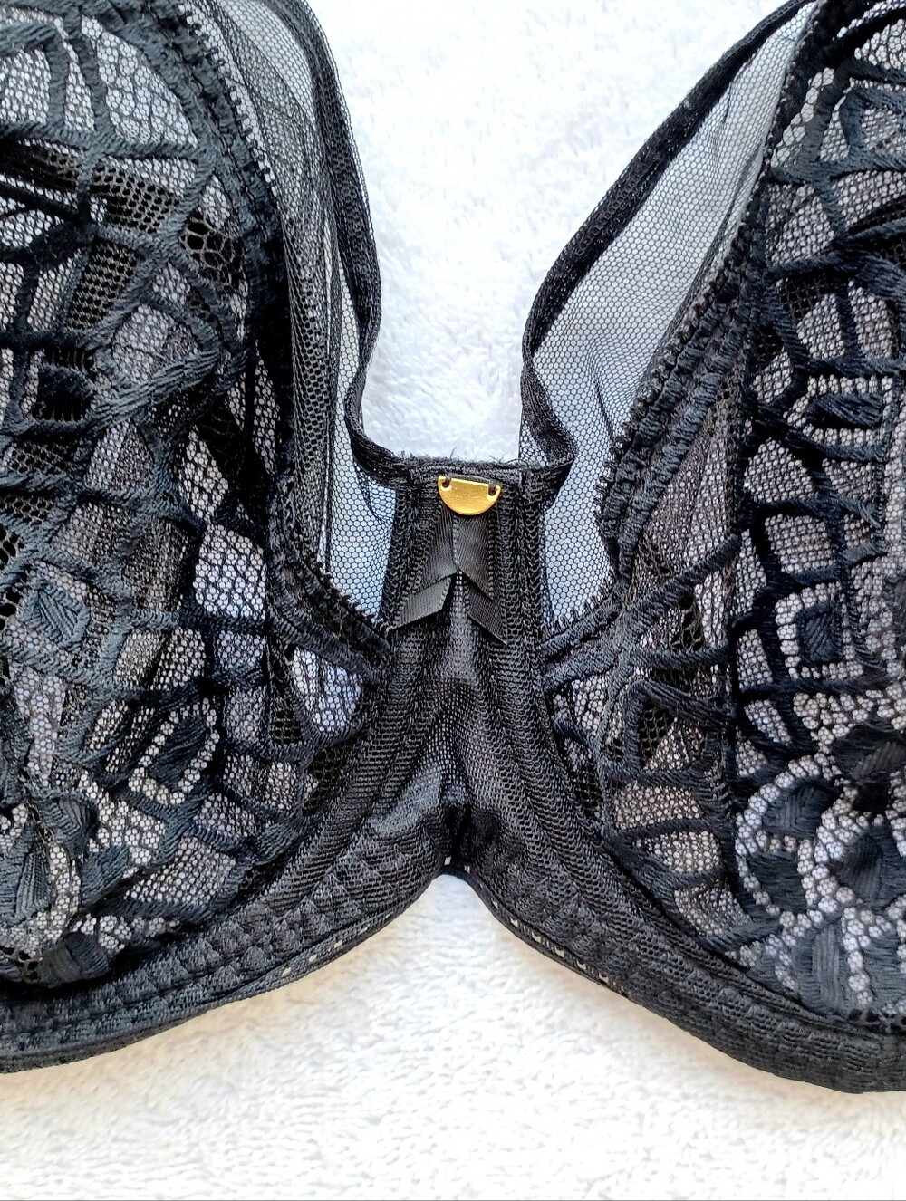 Freya Black Lace Underwire Bra, Size 38G - Picture 6 of 14